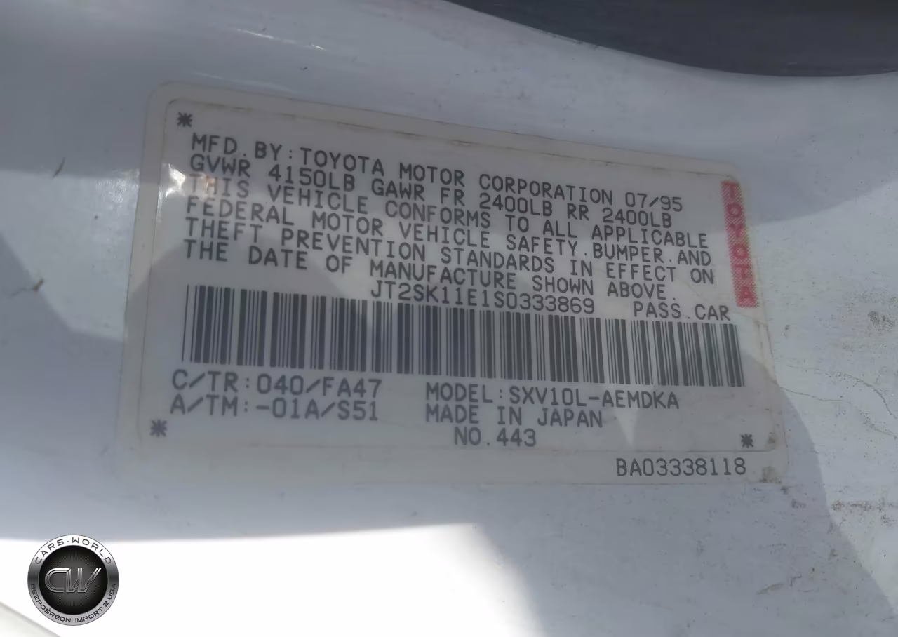 1995 Toyota Camry Dx VIN:JT2SK11E1S0333869 - 9