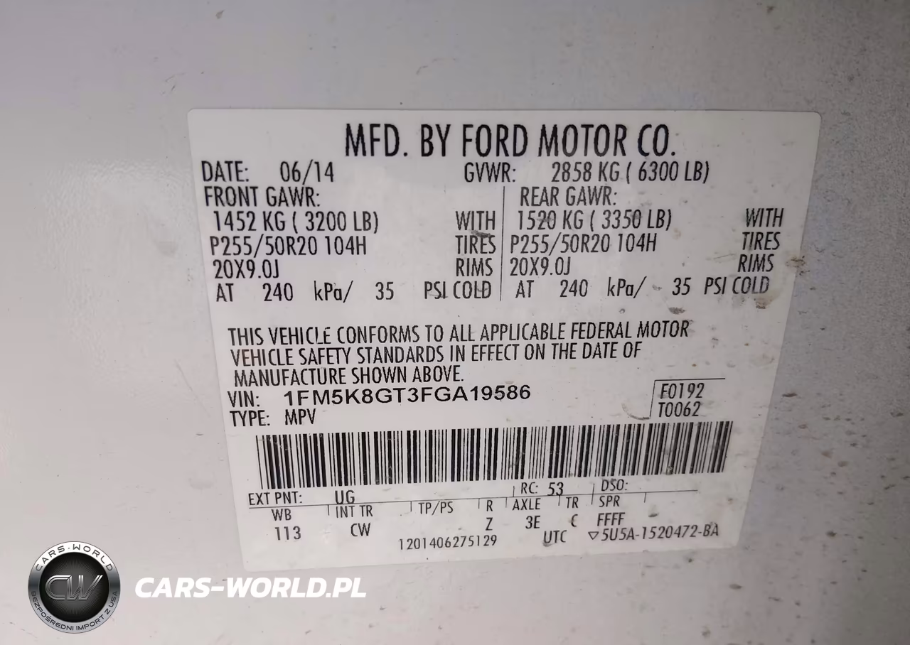 2015 Ford Explorer Sport VIN:1FM5K8GT3FGA19586 - 9