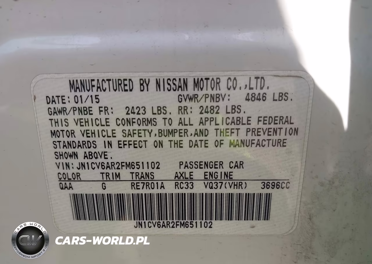 2015 Infiniti Q40 VIN:JN1CV6AR2FM651102 - 9