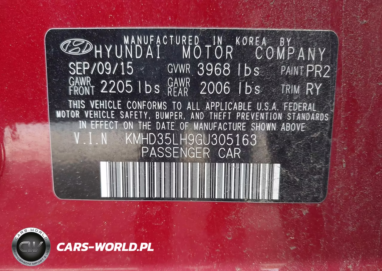 2016 Hyundai Elantra Gt VIN:KMHD35LH9GU305163 - 9