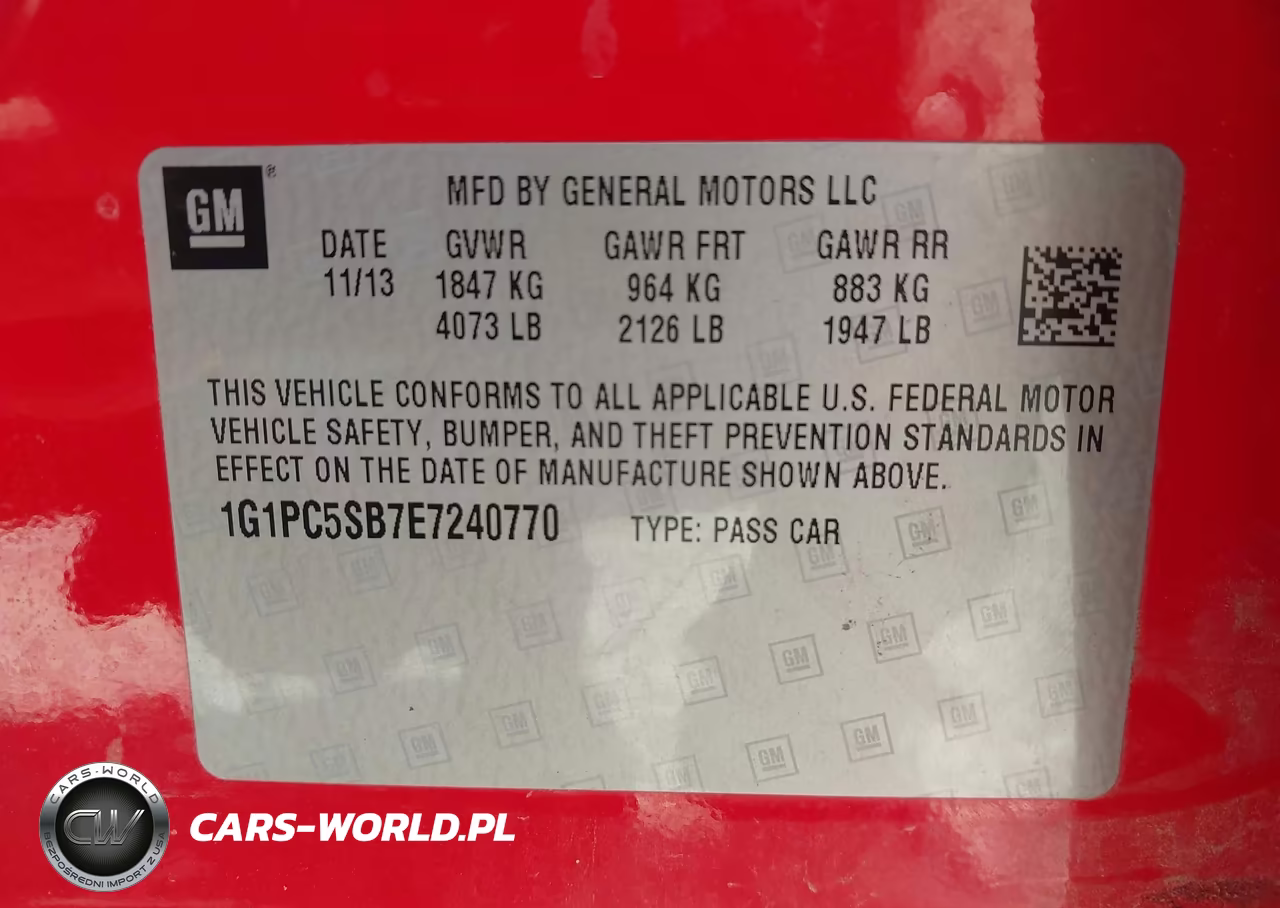 2014 Chevrolet Cruze 1Lt Auto VIN:1G1PC5SB7E7240770 - 9