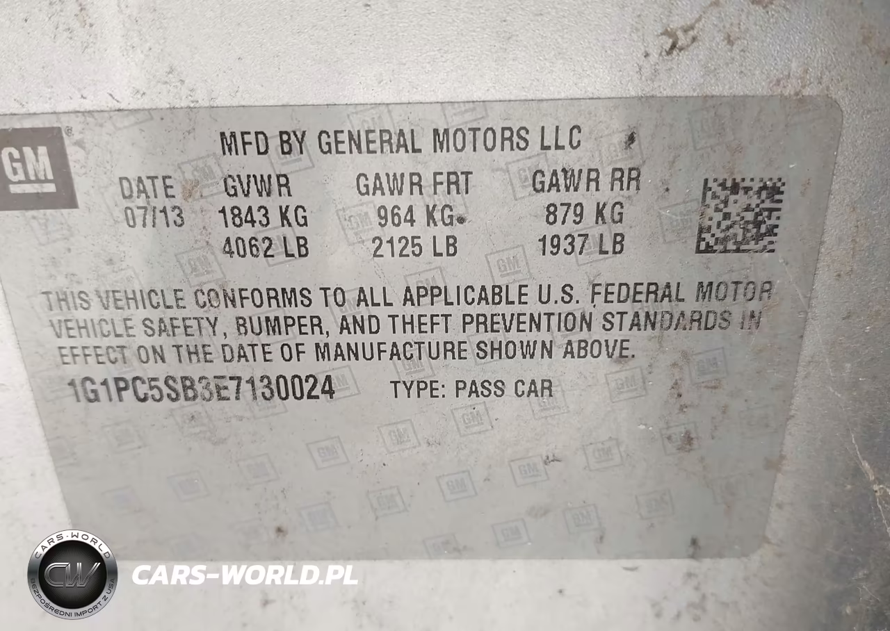 2014 Chevrolet Cruze 1Lt Auto VIN:1G1PC5SB3E7130024 - 9