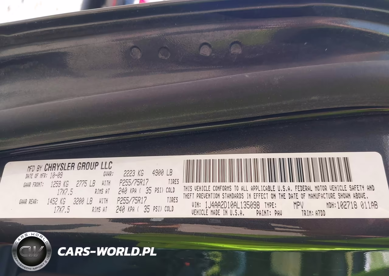 2010 Jeep Wrangler Sport VIN:1J4AA2D10AL135098 - 9