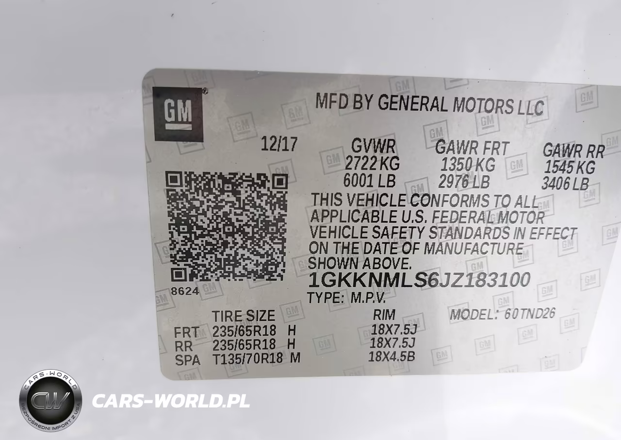 2018 GMC Acadia Slt-1 VIN:1GKKNMLS6JZ183100 - 9