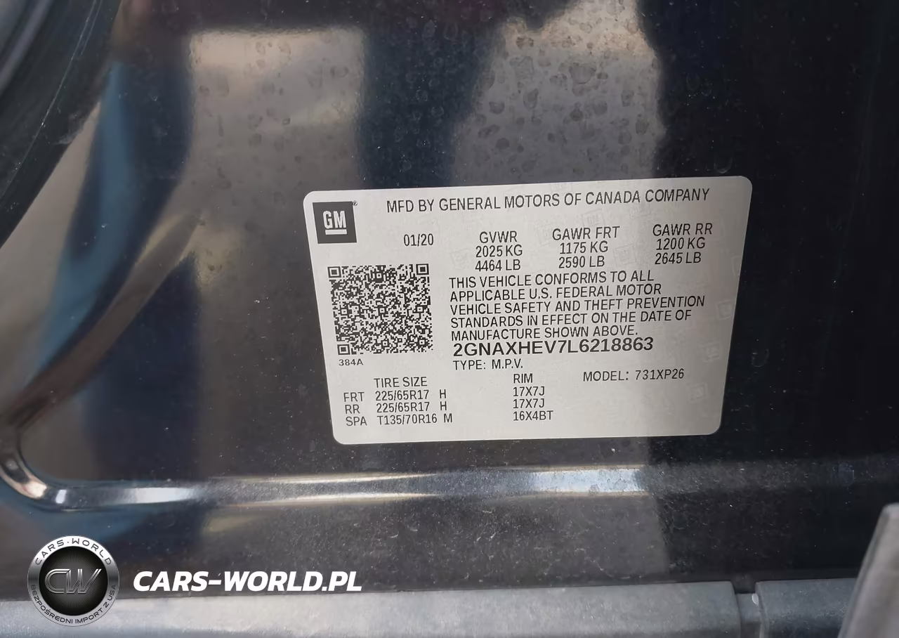 2020 Chevrolet Equinox Fwd Ls VIN:2GNAXHEV7L6218863 - 9