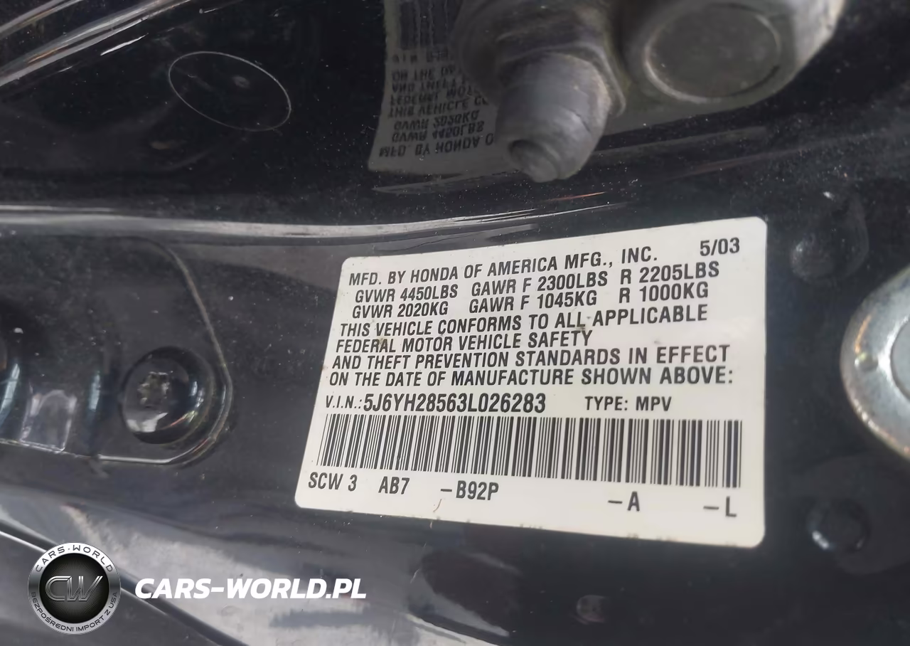 2003 Honda Element Ex VIN:5J6YH28563L026283 - 9