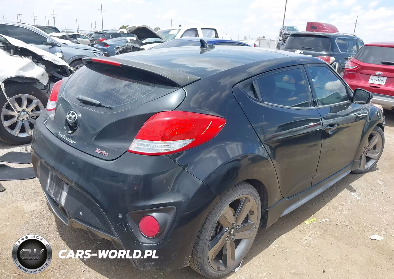 2014 Hyundai Veloster Turbo W-Blue VIN:KMHTC6AE3EU210315 - 4
