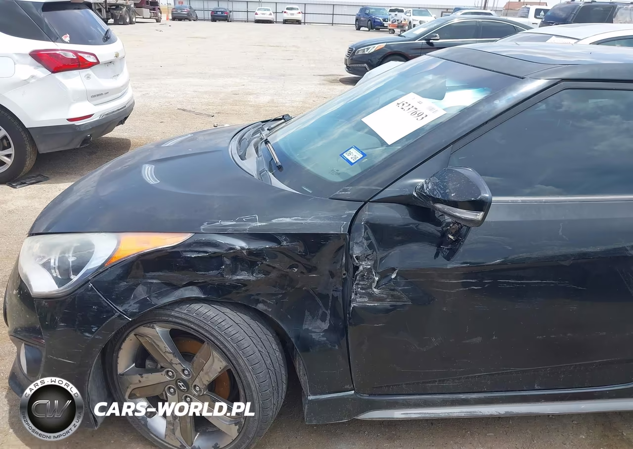 2014 Hyundai Veloster Turbo W-Blue VIN:KMHTC6AE3EU210315 - 6