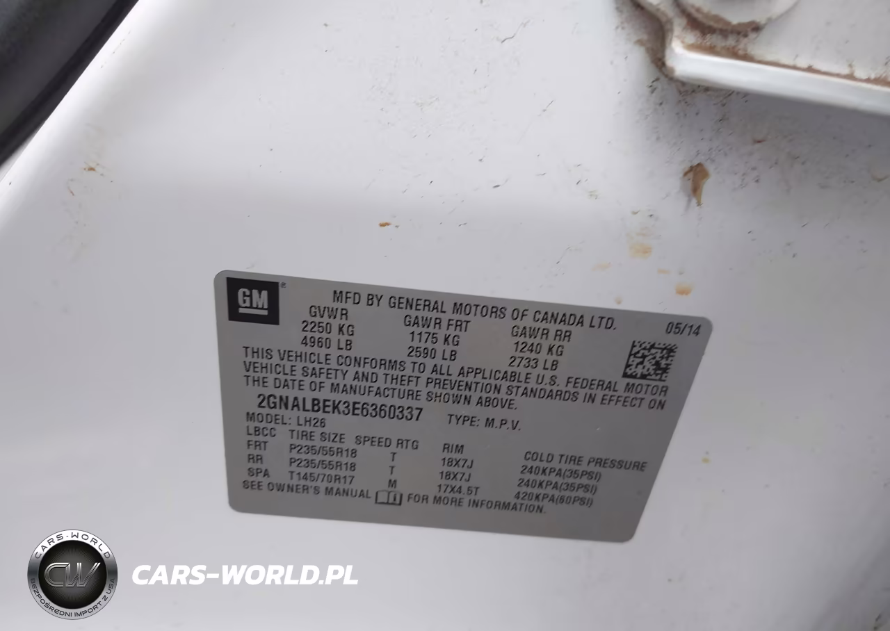 2014 Chevrolet Equinox 1Lt VIN:2GNALBEK3E6360337 - 9