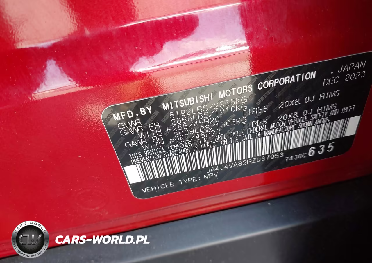 2024 Mitsubishi Outlander Se 2.5 S-Awc-Se Black Edition S-Awc-Se Black Edition W-Pano Roof S-Awc-Se Ralliart S-Awc VIN:JA4J4VA82RZ037953 - 9