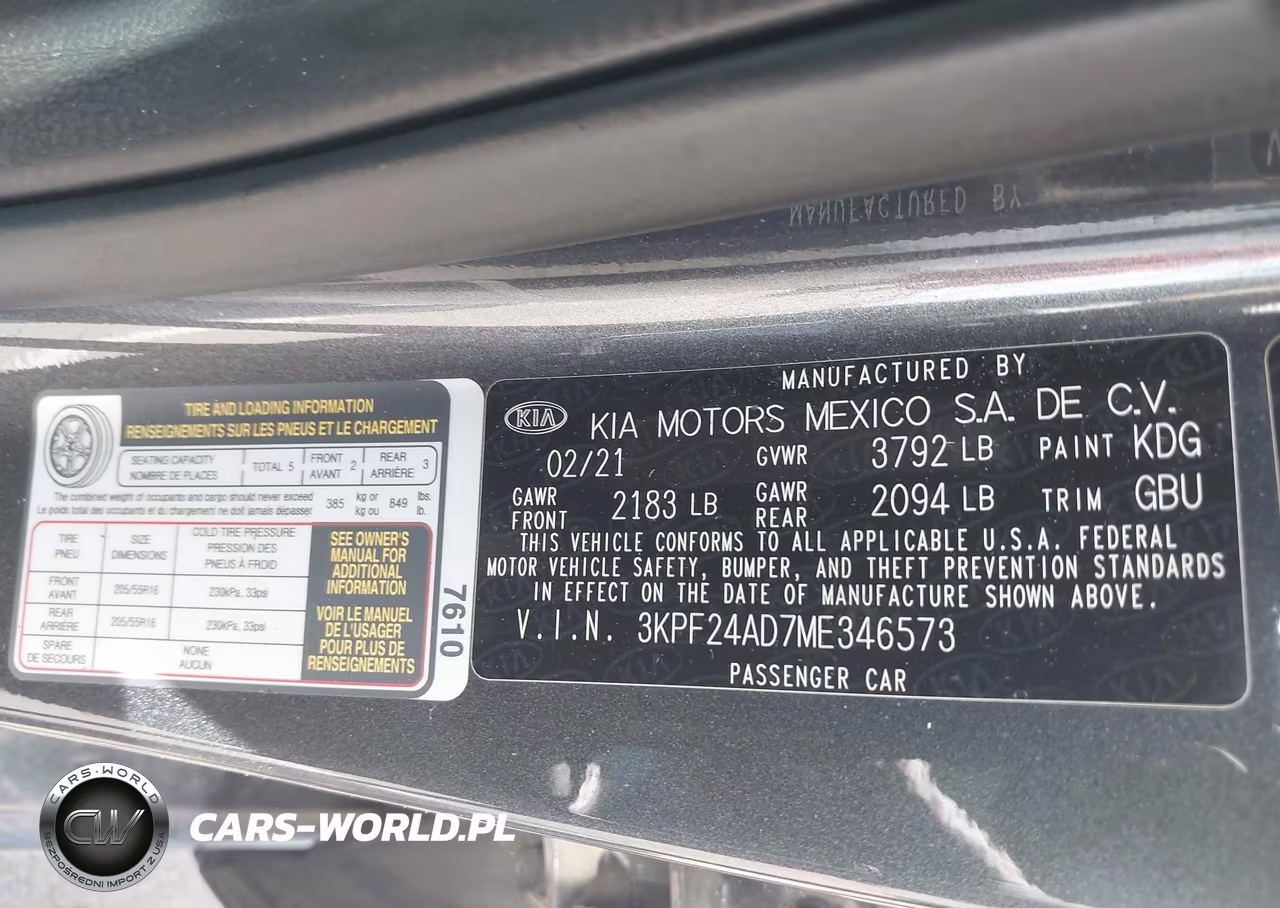 2021 Kia Forte Lxs VIN:3KPF24AD7ME346573 - 9