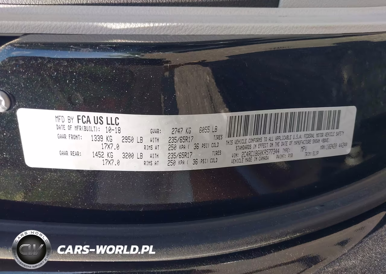 2019 Chrysler Pacifica Touring L VIN:2C4RC1BG0KR577344 - 9