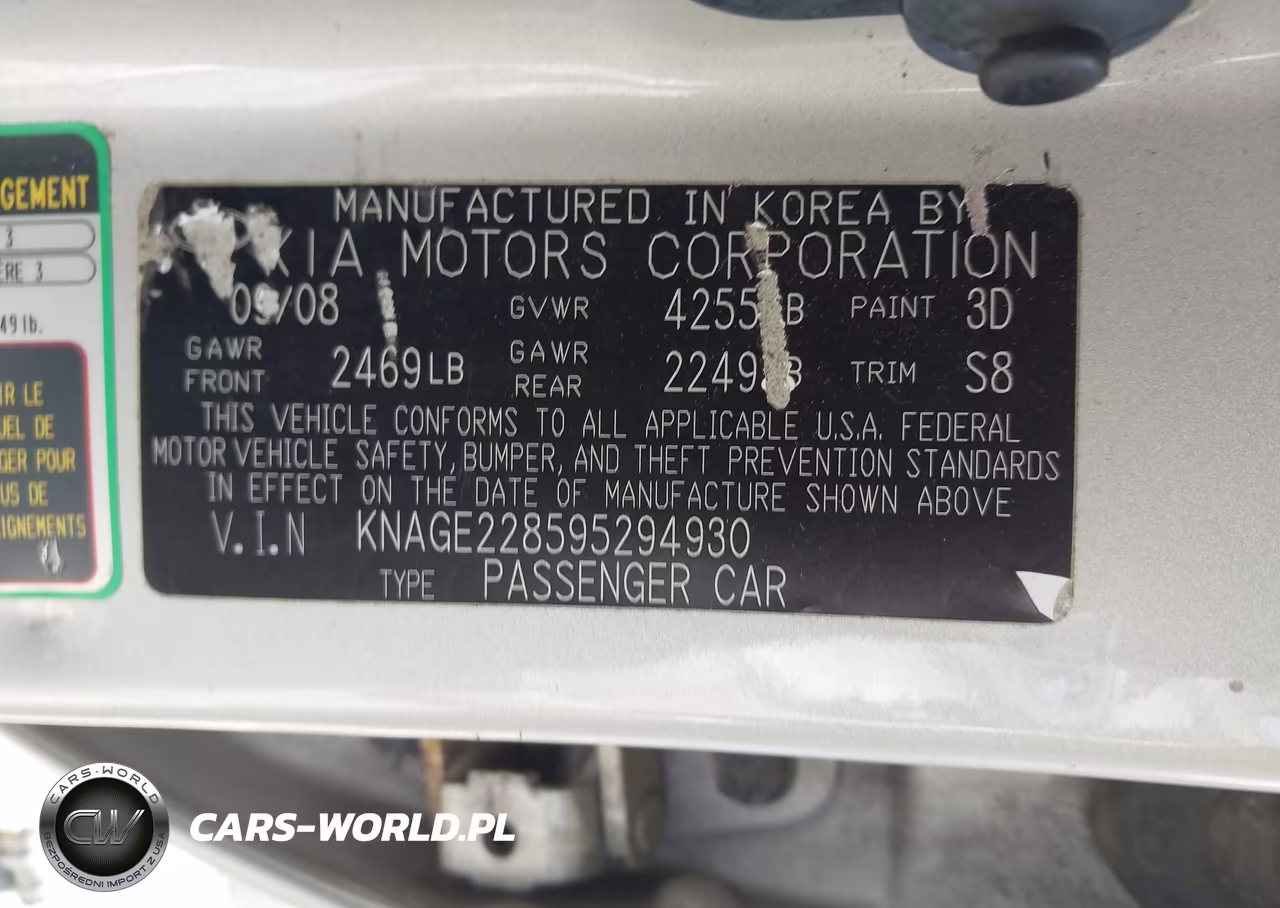 2009 Kia Optima Lx VIN:KNAGE228595294930 - 9