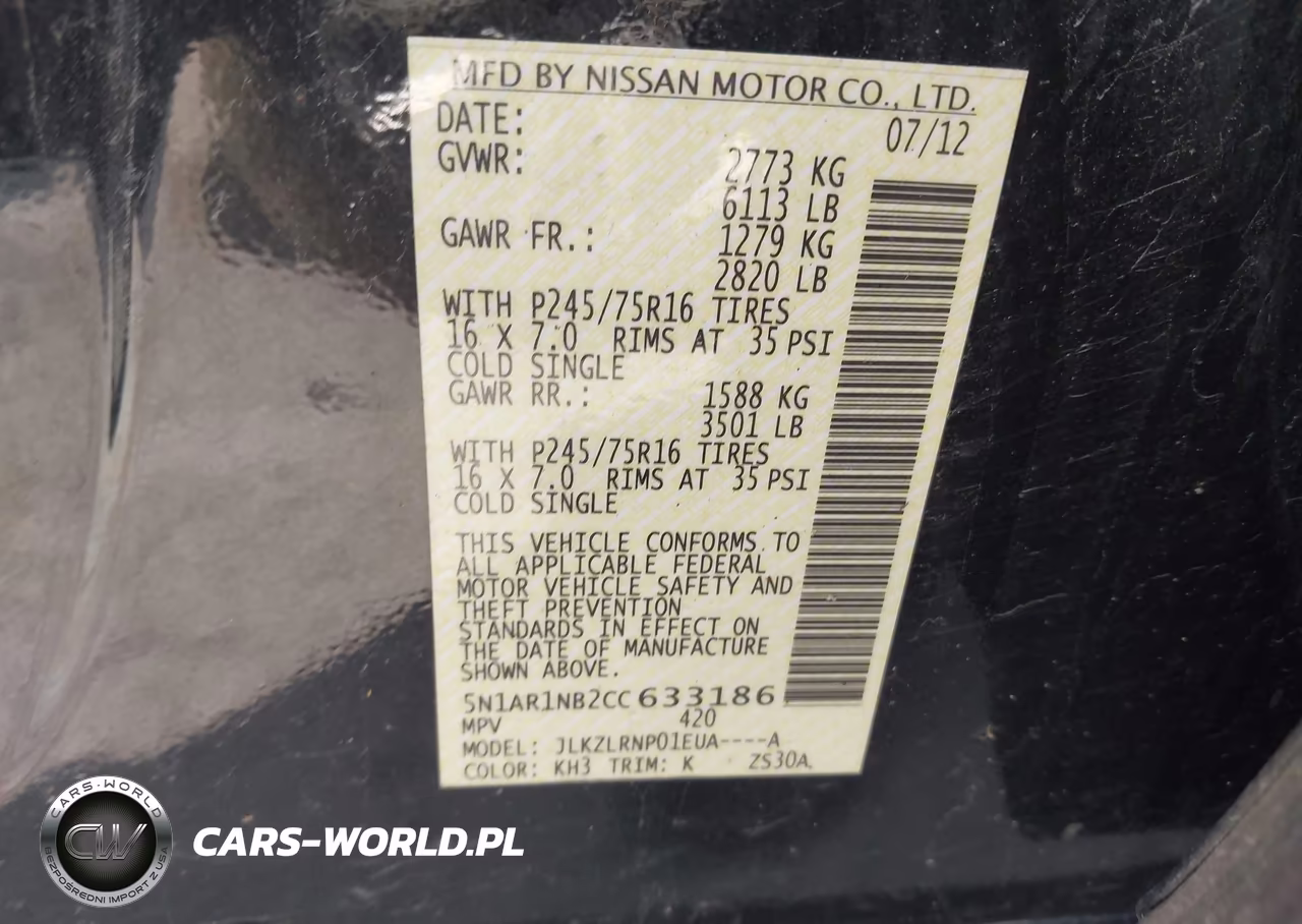 2012 Nissan Pathfinder S VIN:5N1AR1NB2CC633186 - 9