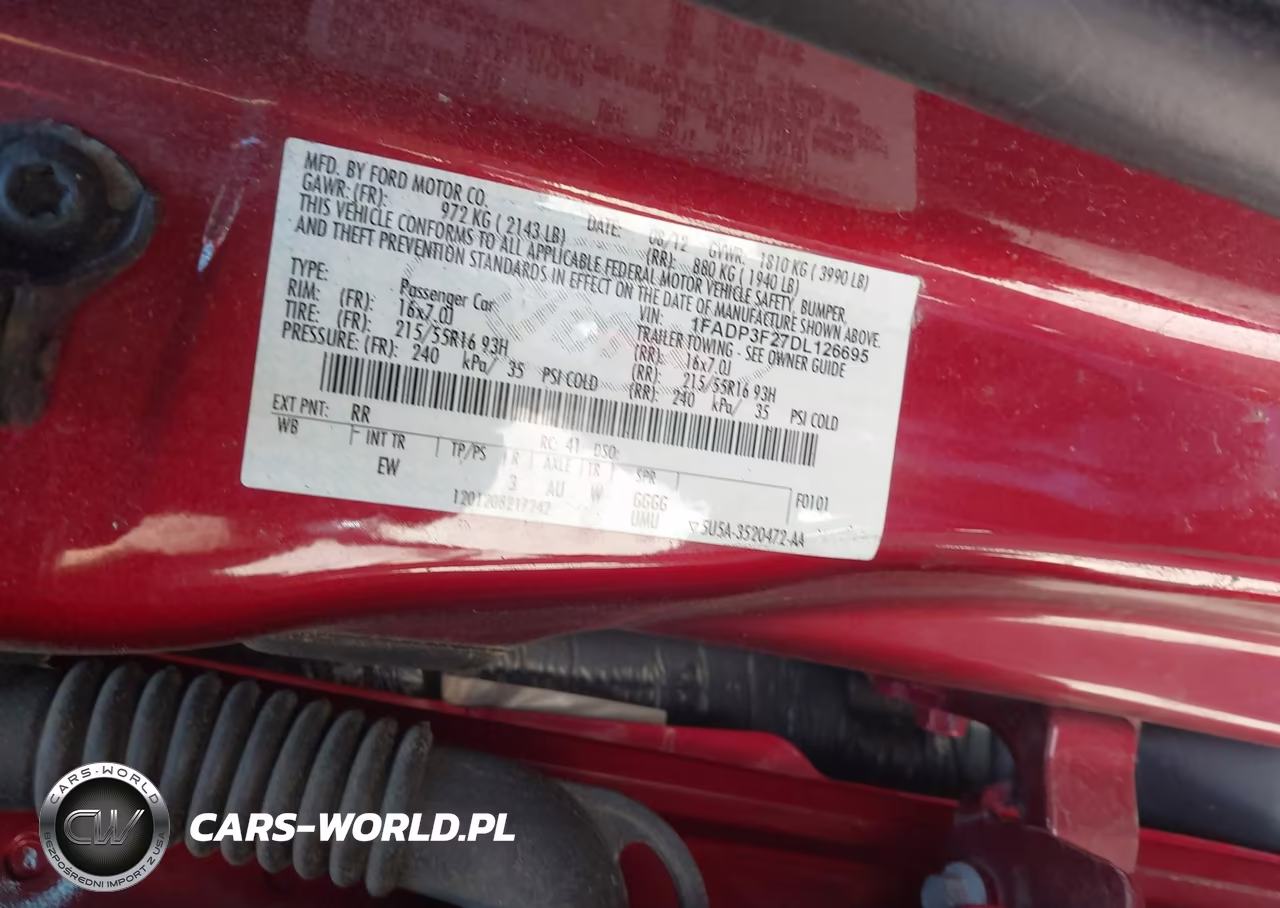 2013 Ford Focus Se VIN:1FADP3F27DL126695 - 9