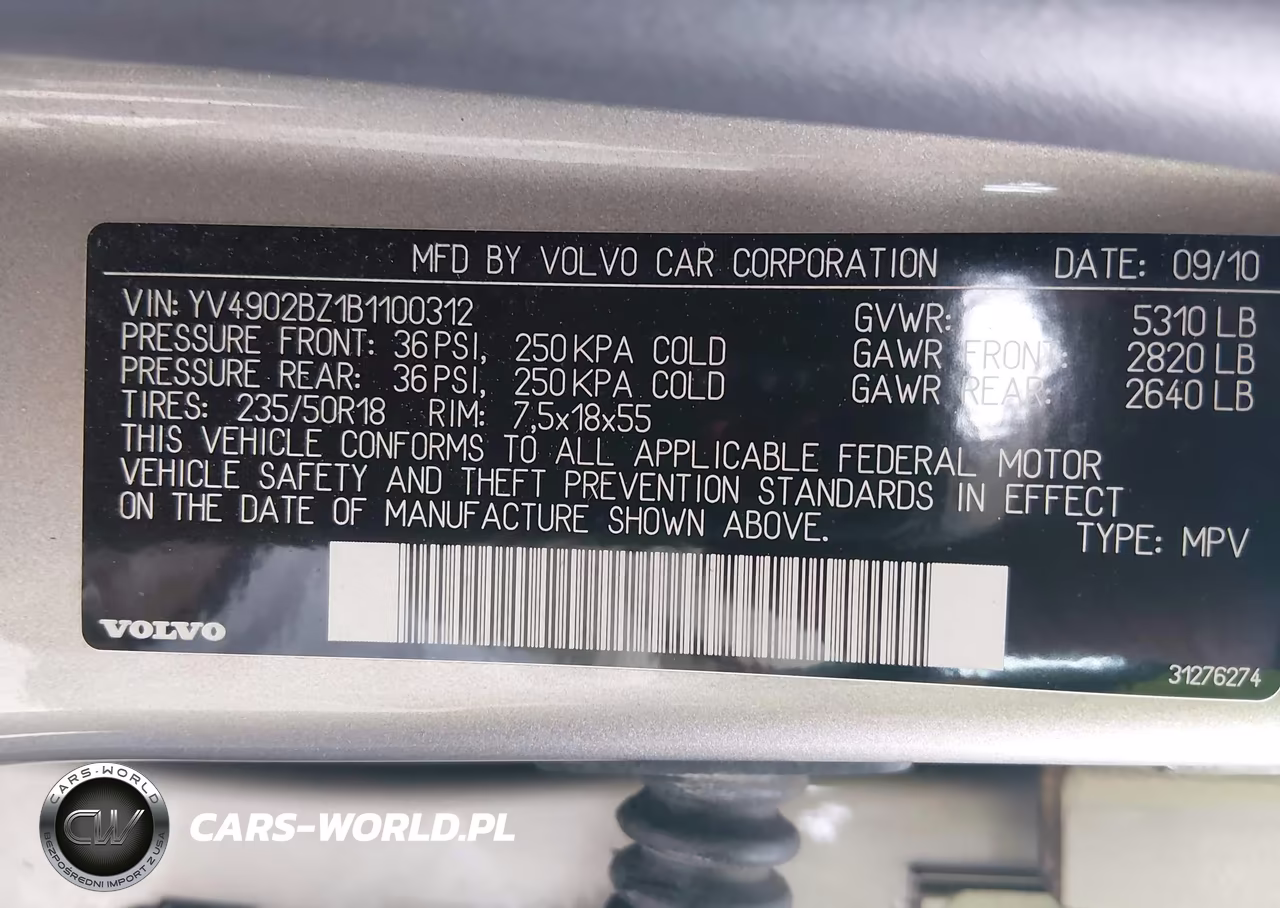 2011 Volvo Xc70 T6 VIN:YV4902BZ1B1100312 - 9