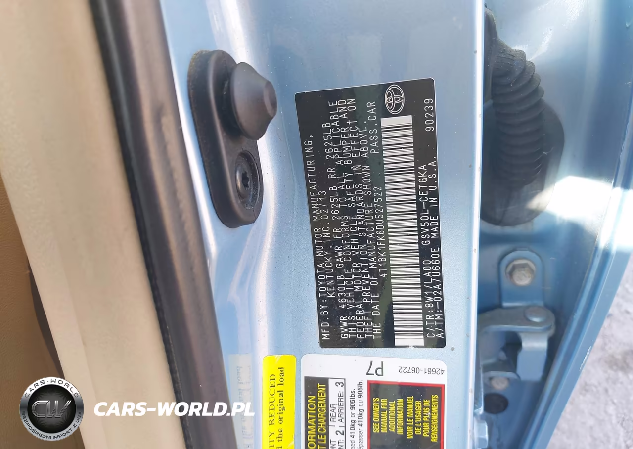 2013 Toyota Camry Xle V6 VIN:4T1BK1FK6DU527522 - 9