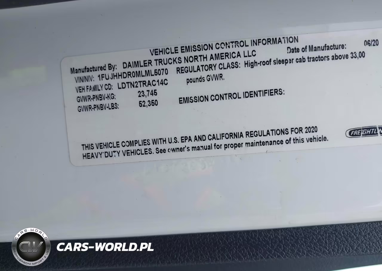 2021 Freightliner New Cascadia 126 VIN:1FUJHHDR0MLML5070 - 9