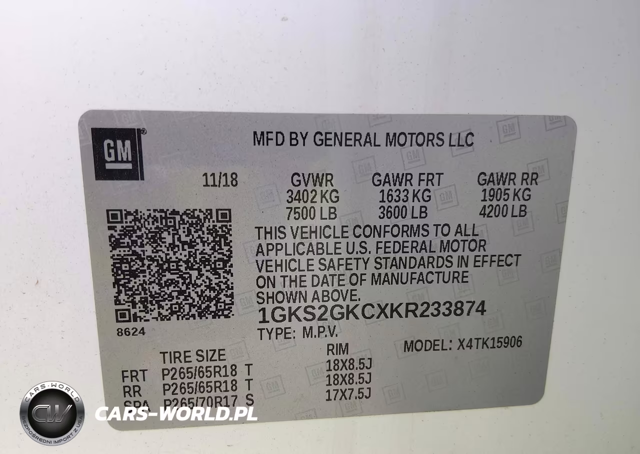 2019 GMC Yukon Xl Slt VIN:1GKS2GKCXKR233874 - 9
