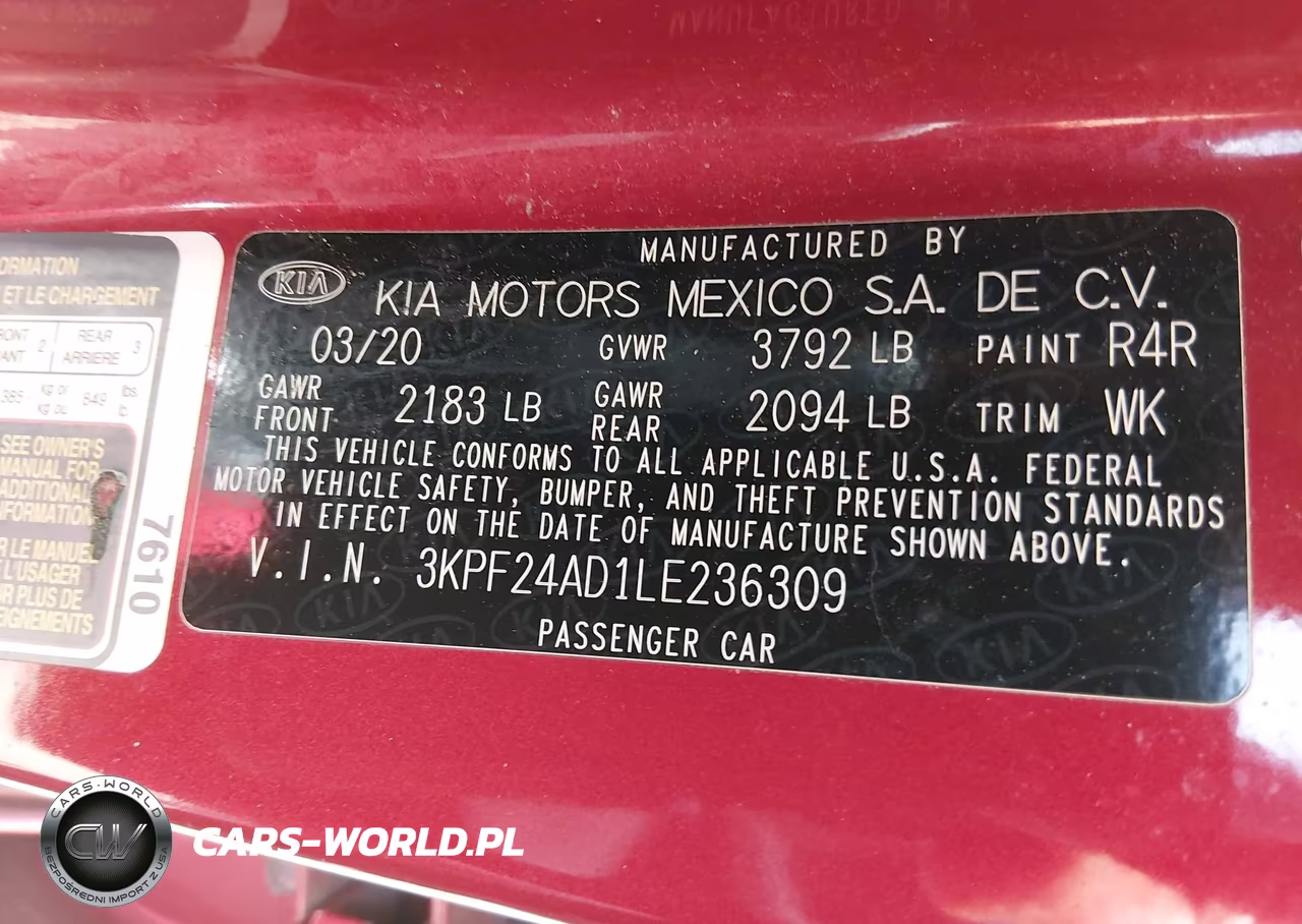 2020 Kia Forte Lxs VIN:3KPF24AD1LE236309 - 9