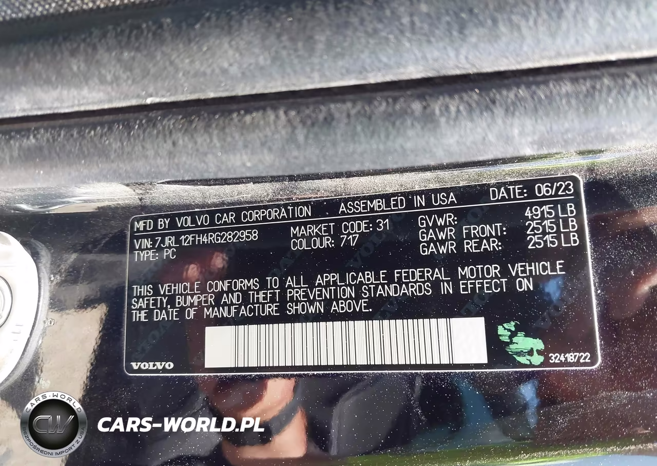 2024 Volvo S60 B5 Plus Black Edition VIN:7JRL12FH4RG282958 - 9