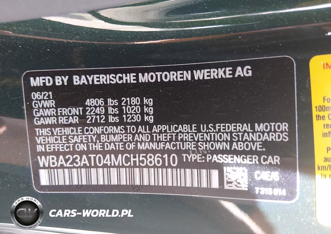 2021 BMW 430I VIN:WBA23AT04MCH58610 - 9