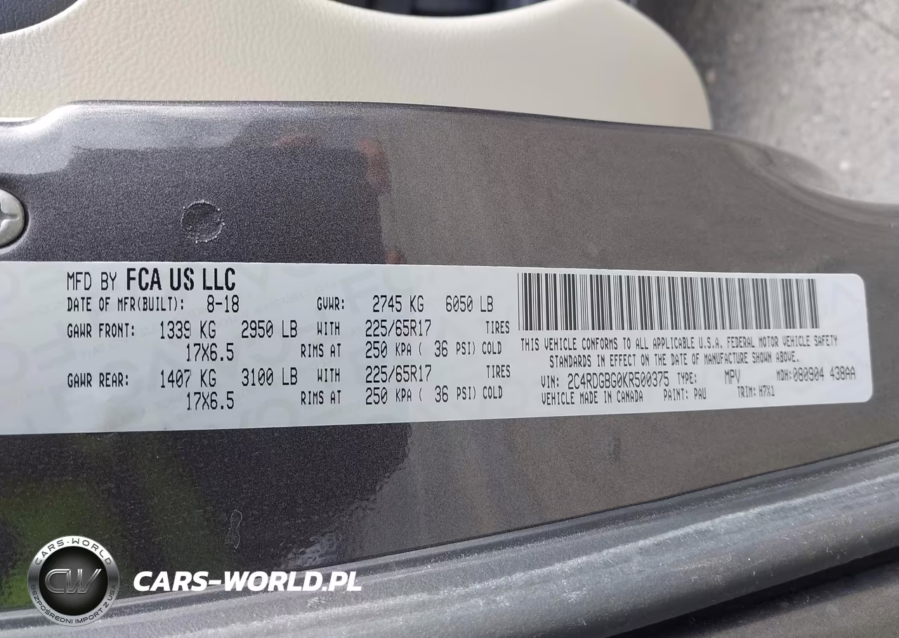 2019 Dodge Grand Caravan Se VIN:2C4RDGBG0KR500375 - 9