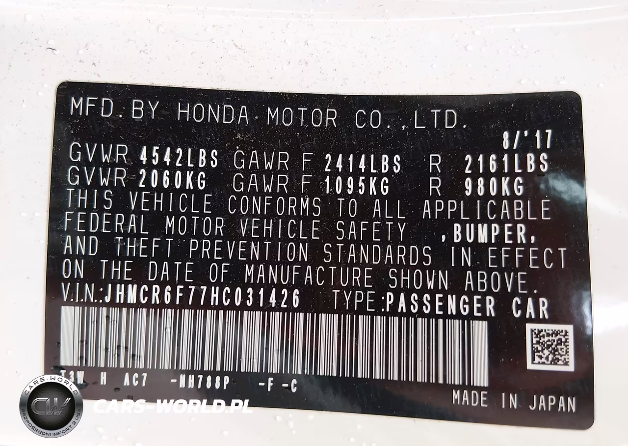 2017 Honda Accord Hybrid Touring VIN:JHMCR6F77HC031426 - 9
