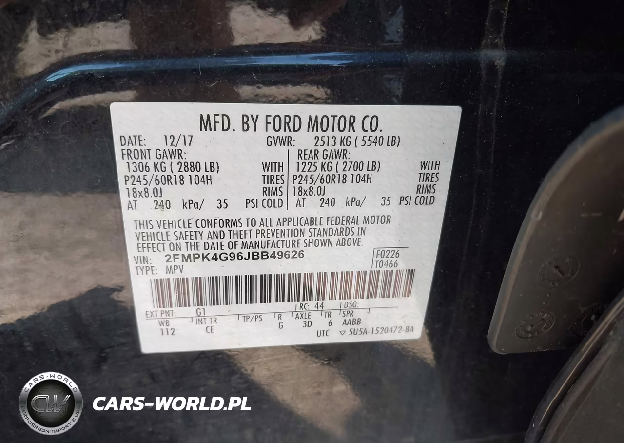 2018 Ford Edge Se VIN:2FMPK4G96JBB49626 - 9