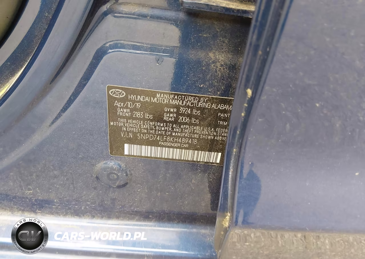 2019 Hyundai Elantra Se VIN:5NPD74LF8KH489418 - 9