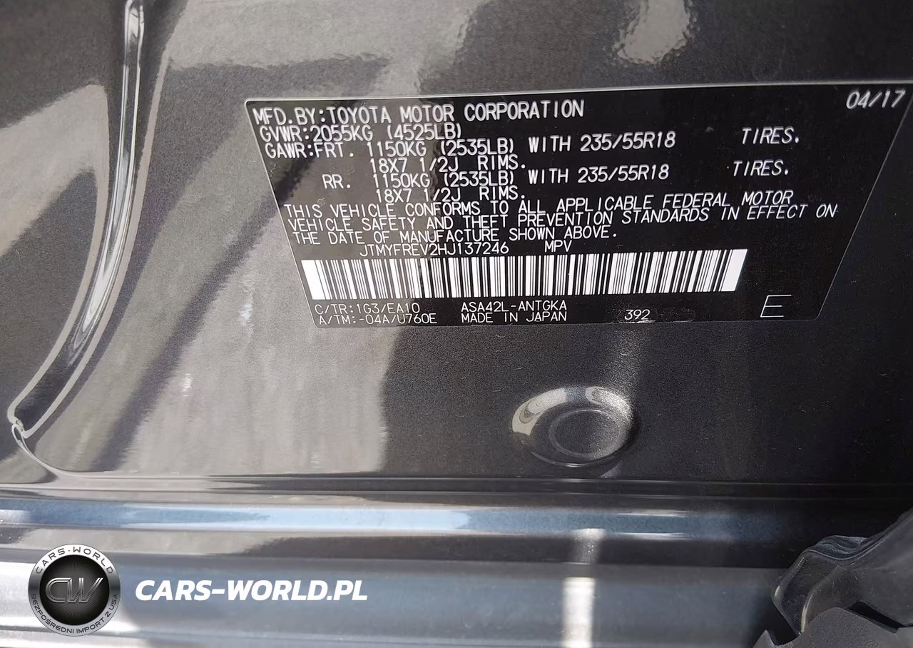 2017 Toyota Rav4 Limited VIN:JTMYFREV2HJ137246 - 9
