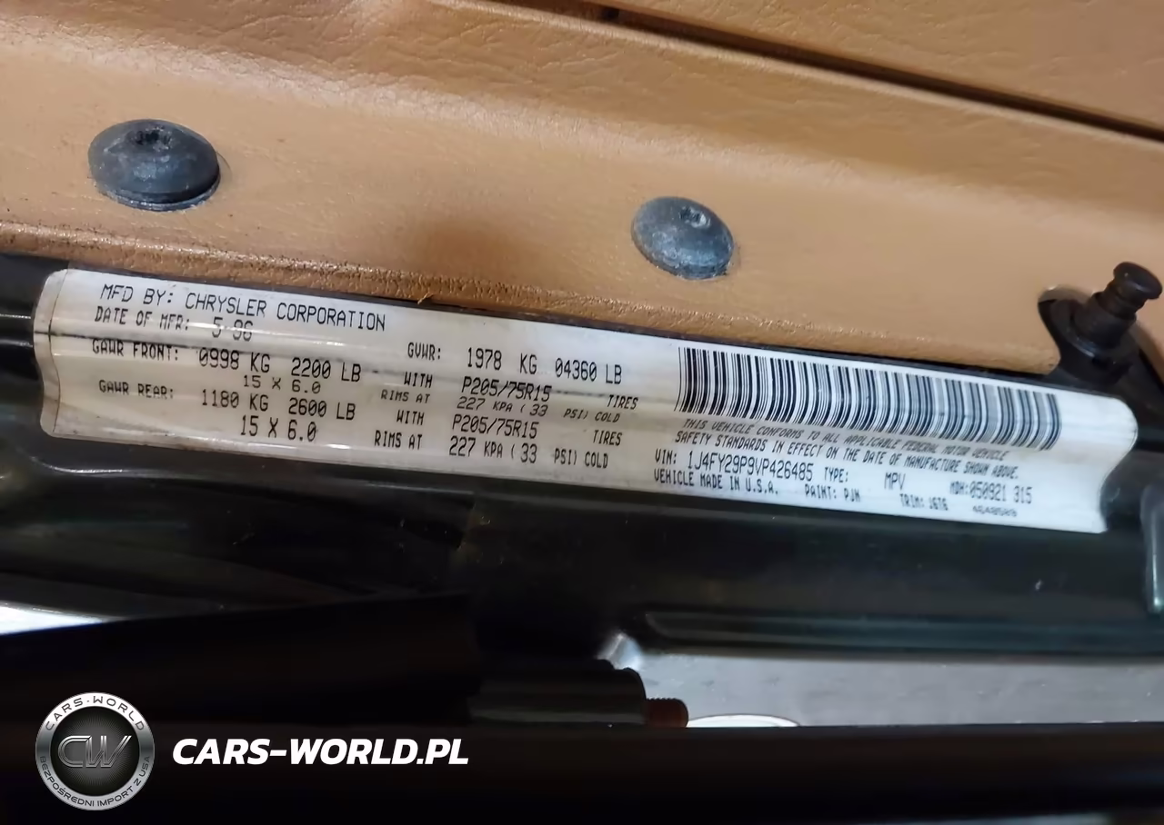 1997 Jeep Wrangler Se VIN:1J4FY29P9VP426485 - 9