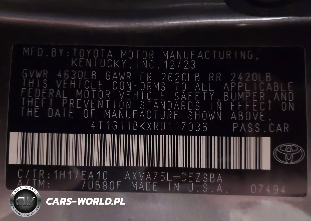 2024 Toyota Camry Se VIN:4T1G11BKXRU117036 - 9