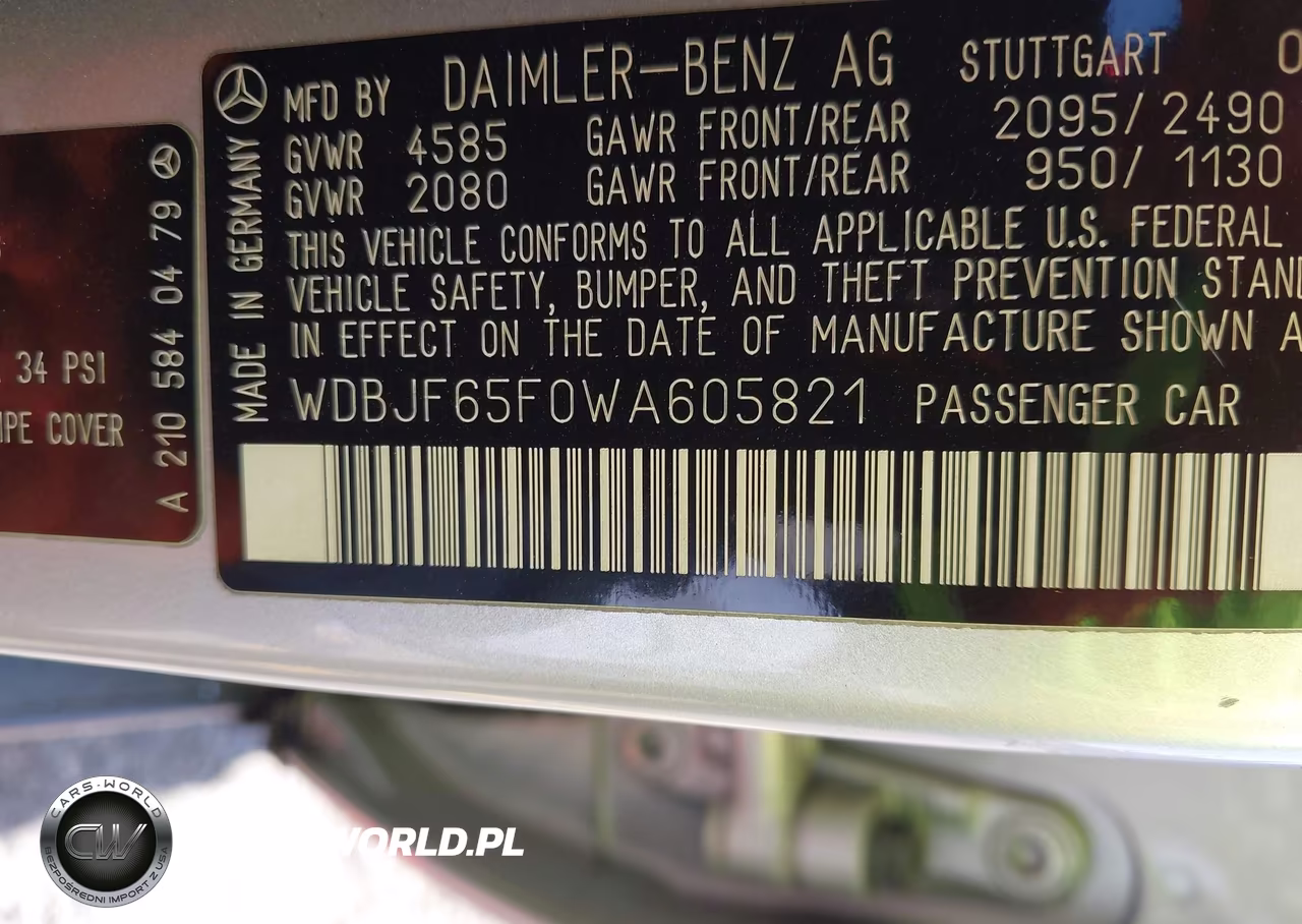 1998 Mercedes-Benz E 320 VIN:WDBJF65F0WA605821 - 9