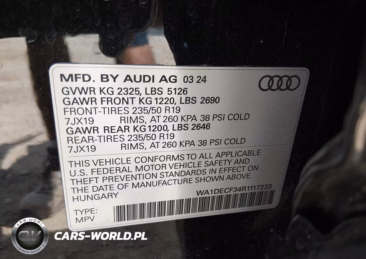 2024 Audi Q3 Premium 45 Tfsi S Line Quattro Tiptronic VIN:WA1DECF34R1117233 - 9