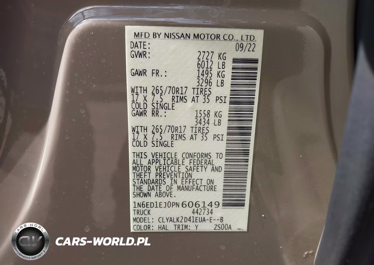 2023 Nissan Frontier Pro-X 4X2 VIN:1N6ED1EJ0PN606149 - 9