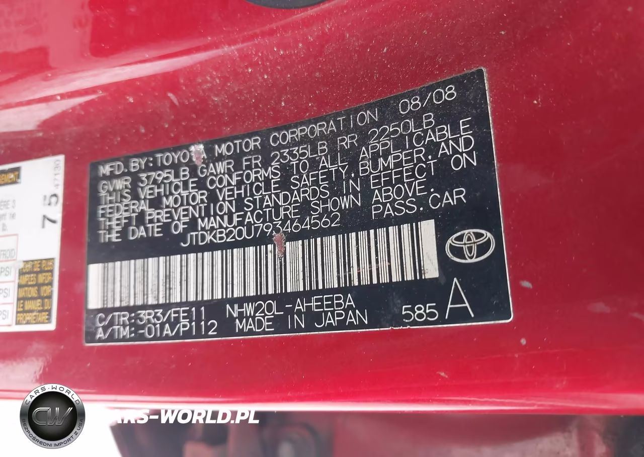 2009 Toyota Prius VIN:JTDKB20U793464562 - 9