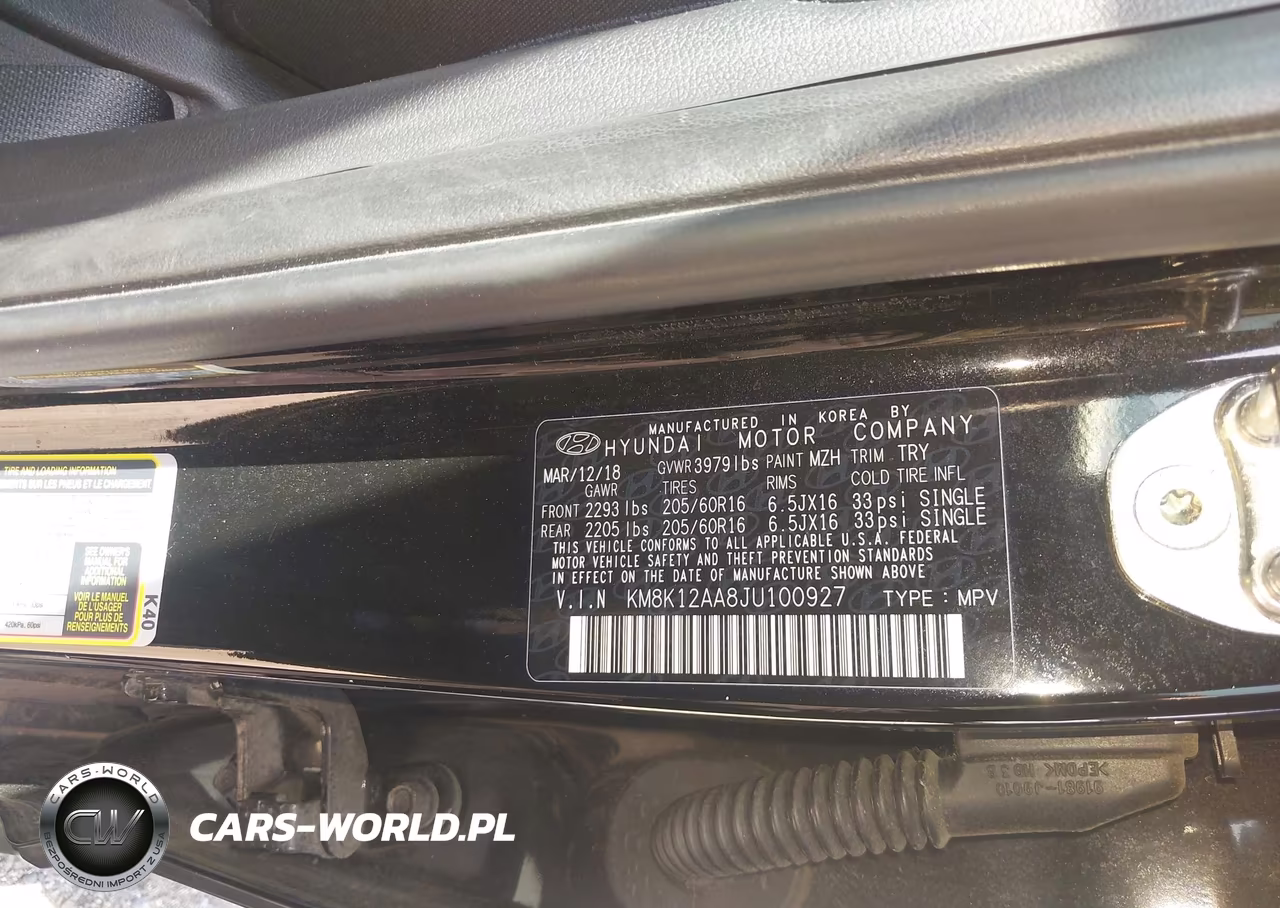 2018 Hyundai Kona Se VIN:KM8K12AA8JU100927 - 9