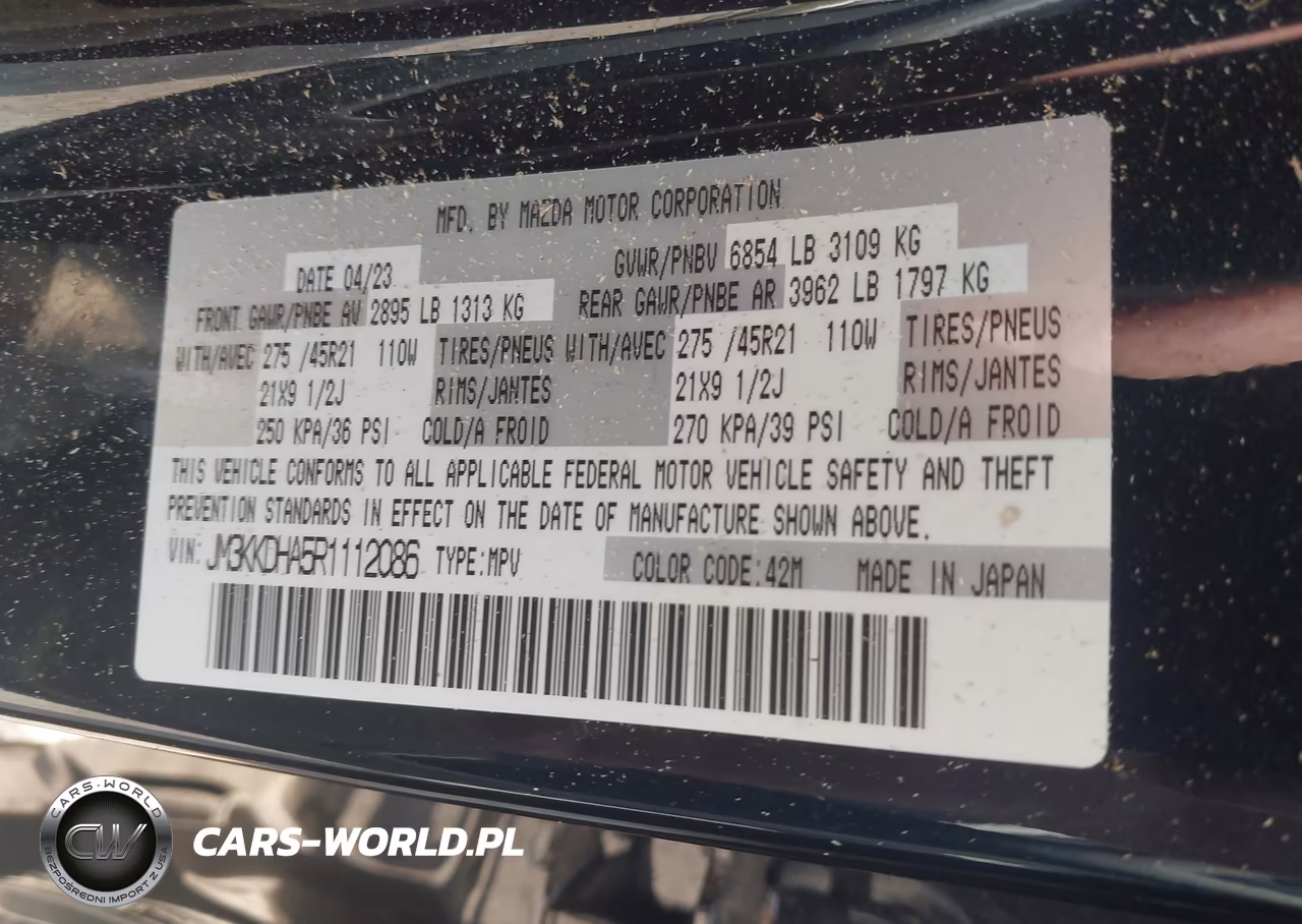 2024 Mazda Cx-90 Phev Premium VIN:JM3KKDHA5R1112086 - 9