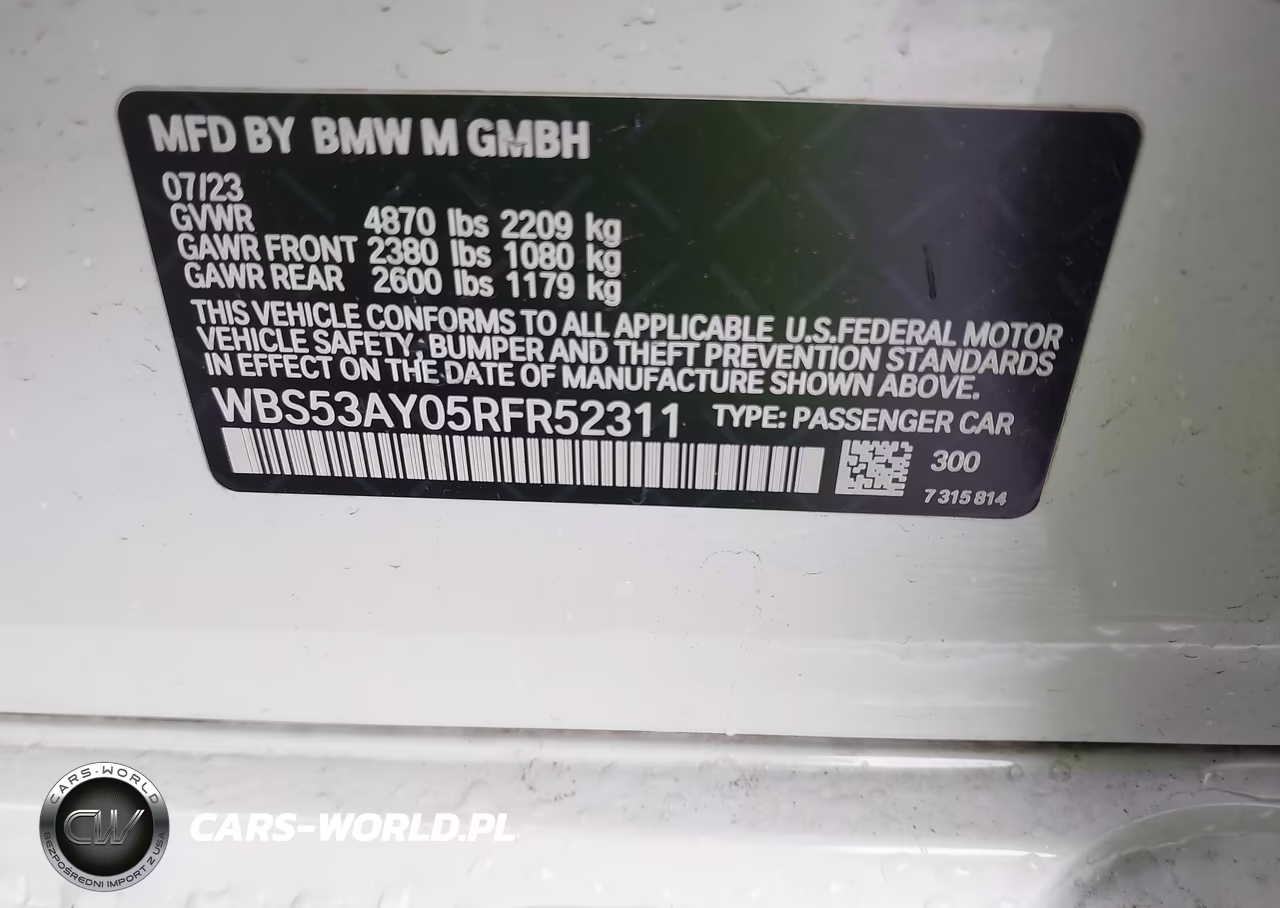 2024 BMW M3 VIN:WBS53AY05RFR52311 - 9