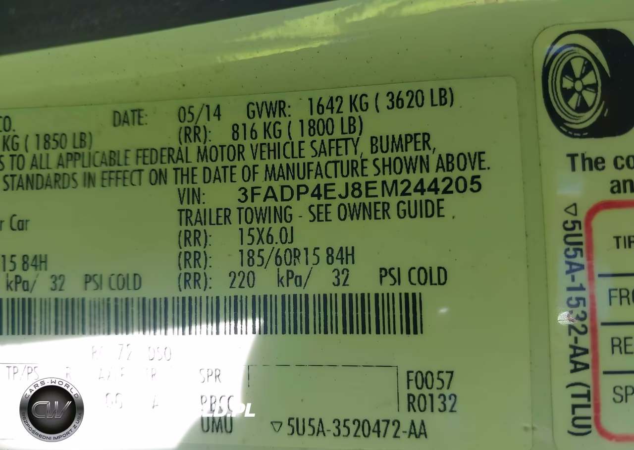 2014 Ford Fiesta Se VIN:3FADP4EJ8EM244205 - 9