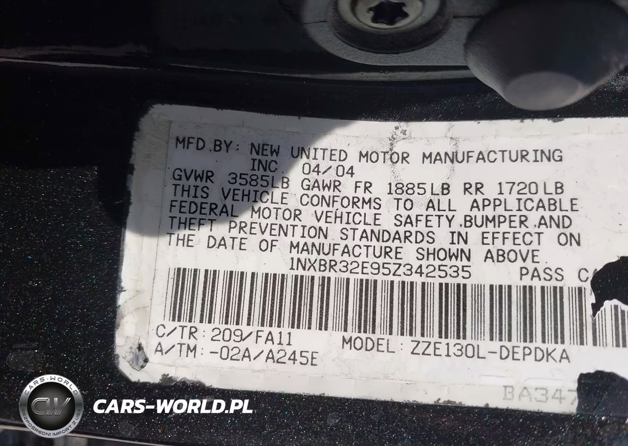2005 Toyota Corolla Ce VIN:1NXBR32E95Z342535 - 9