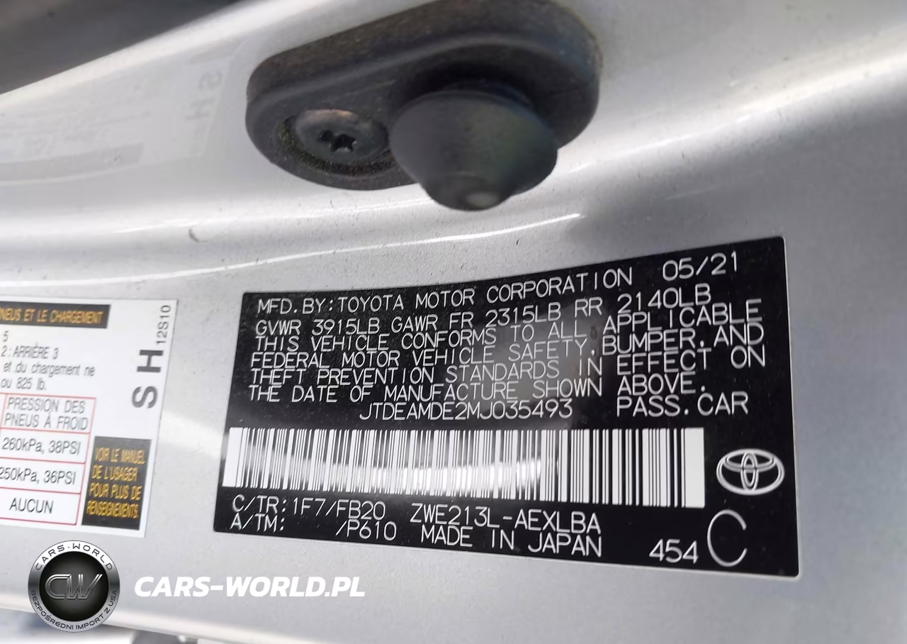 2021 Toyota Corolla Hybrid Le VIN:JTDEAMDE2MJ035493 - 9