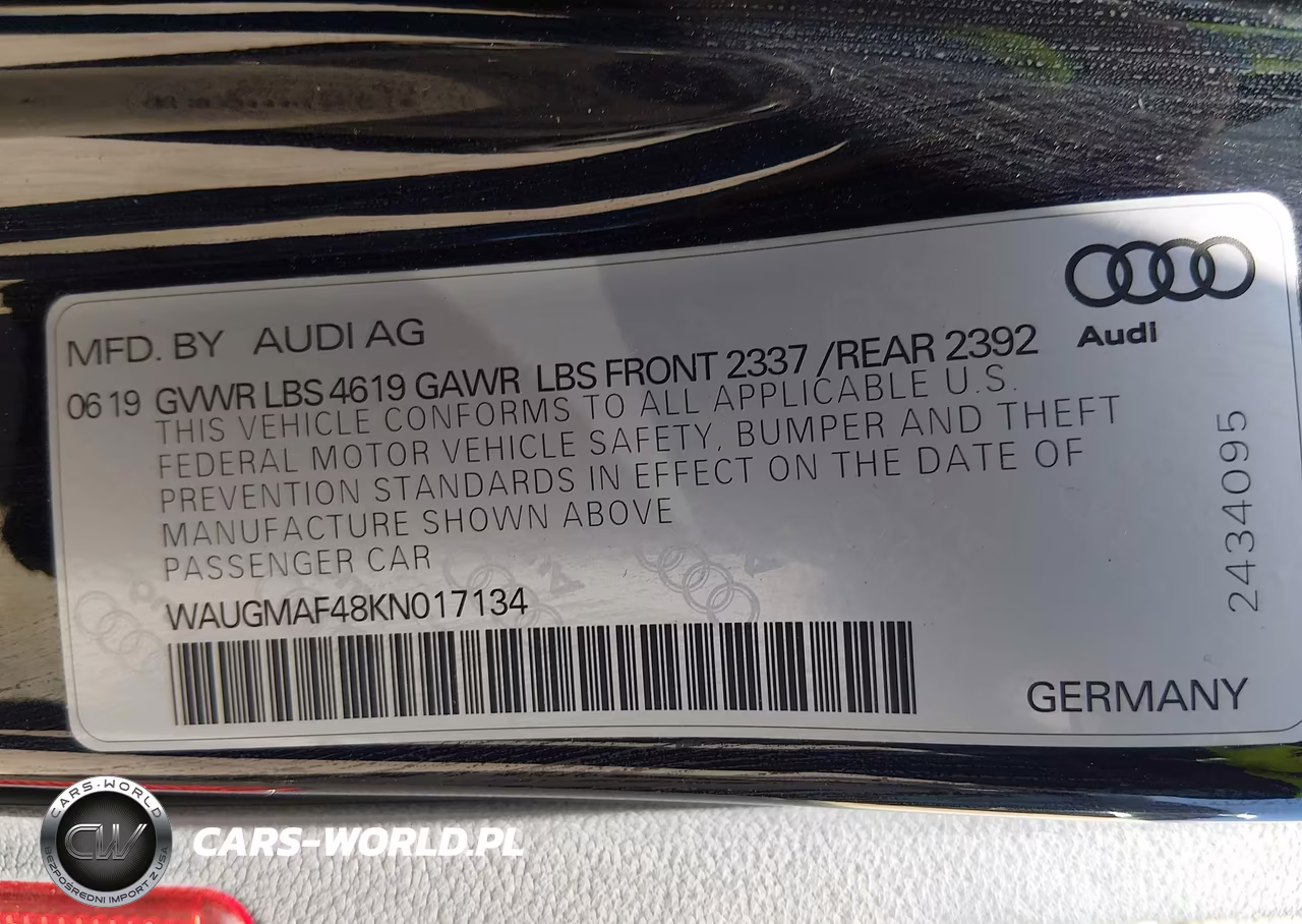 2019 Audi A4 40 Premium-40 Titanium Premium VIN:WAUGMAF48KN017134 - 9