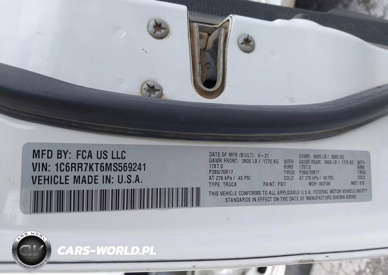 2021 Ram 1500 Classic Tradesman 4X4 5'7 Box VIN:1C6RR7KT6MS569241 - 9