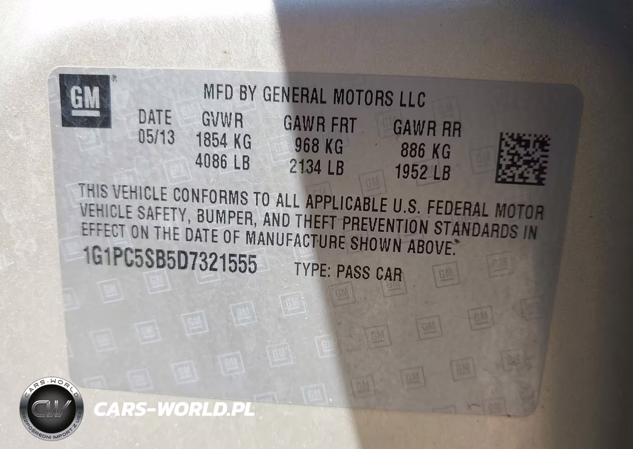 2013 Chevrolet Cruze 1Lt Auto VIN:1G1PC5SB5D7321555 - 9
