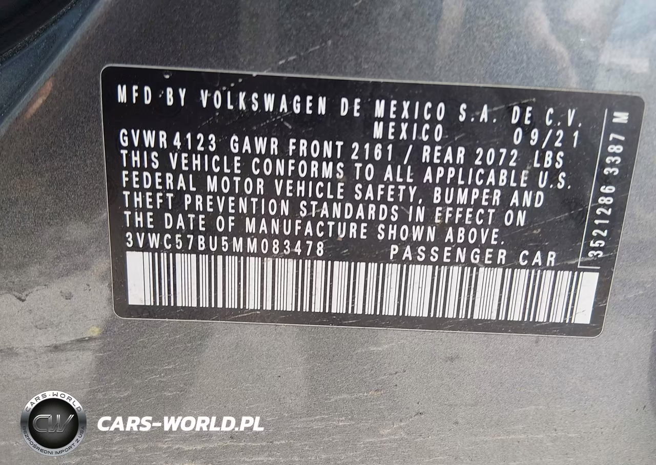 2021 Volkswagen Jetta 1.4T R-Line-1.4T S-1.4T Se VIN:3VWC57BU5MM083478 - 9
