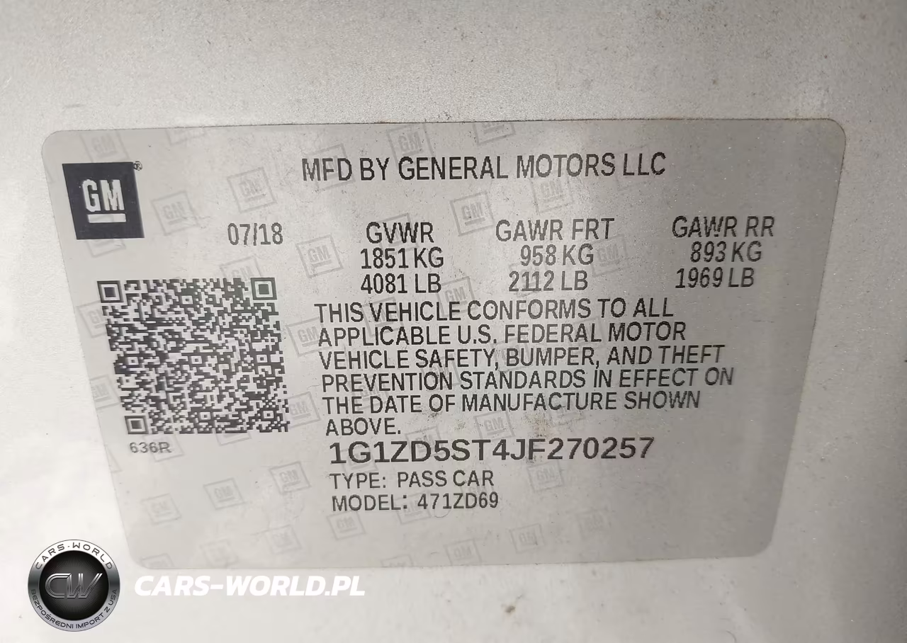 2018 Chevrolet Malibu Lt VIN:1G1ZD5ST4JF270257 - 9