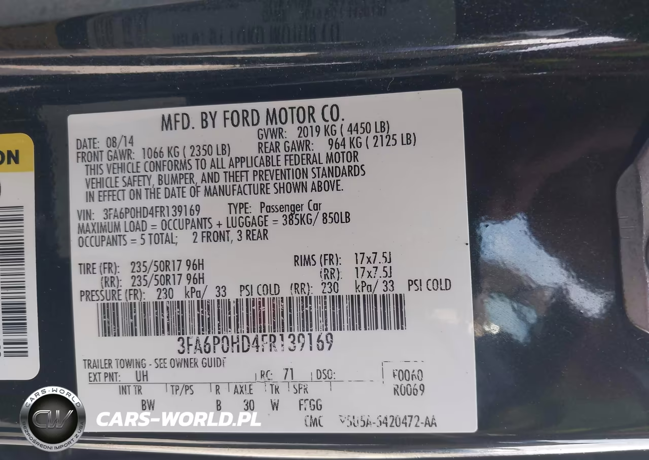 2015 Ford Fusion Se VIN:3FA6P0HD4FR139169 - 9