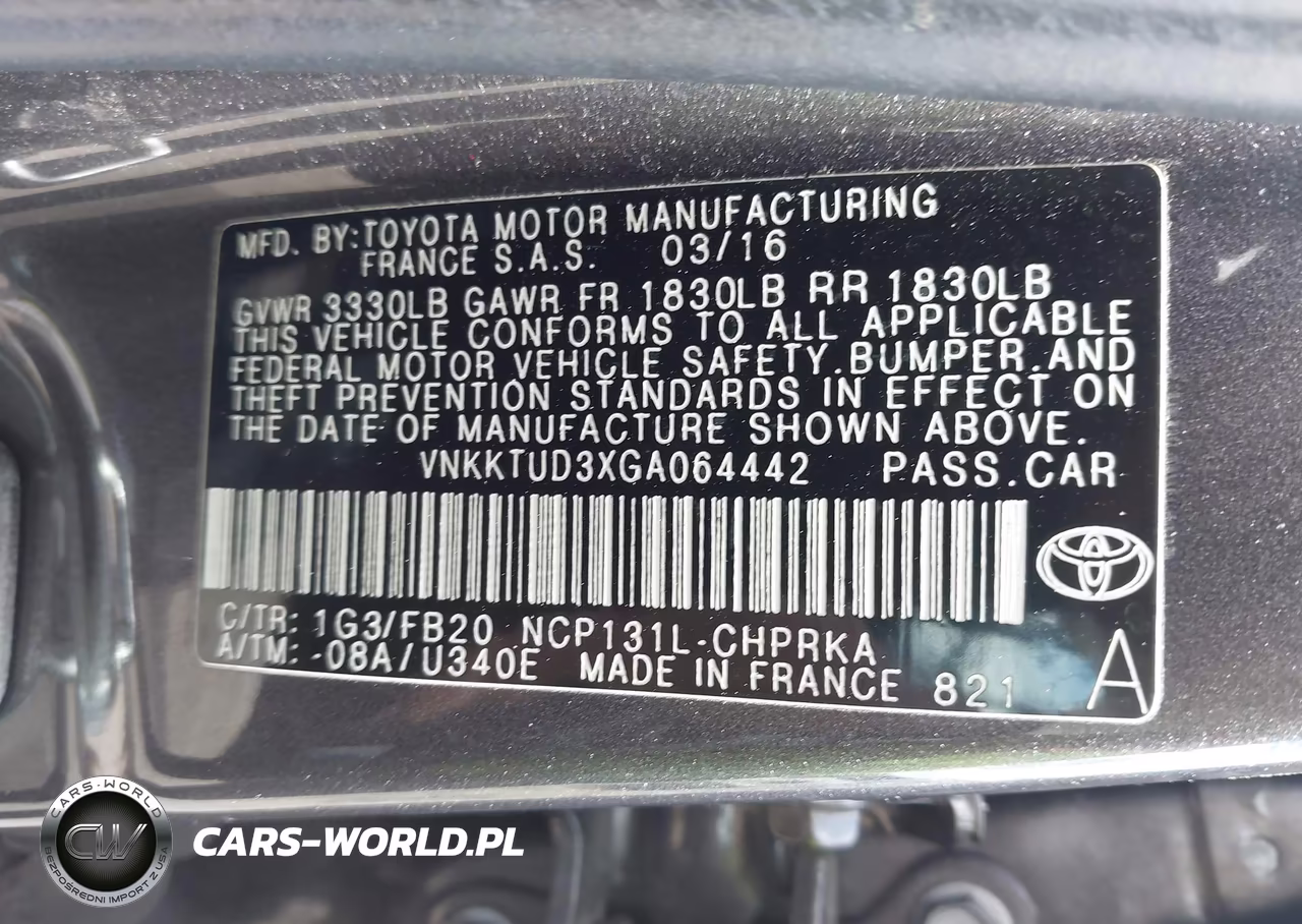 2016 Toyota Yaris Le VIN:VNKKTUD3XGA064442 - 9